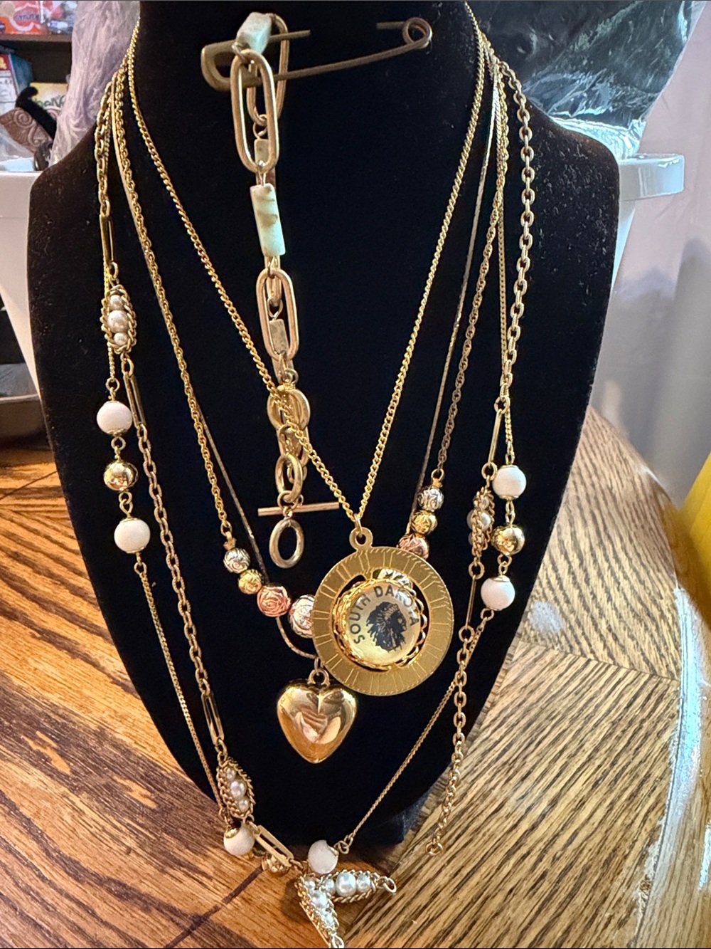 Lots of Gold tone Necklace